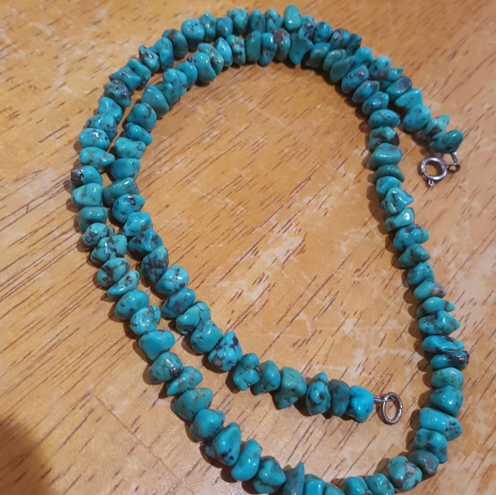 REAL, GENUINE turquoise nugget necklace